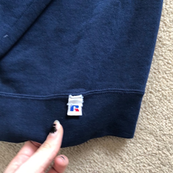 NAVY BLUE CREW- NECK SWEATER - Picture 3 of 4